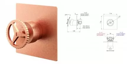 Смеситель для душа «Remer» Chrono CH30QRP брашированная медь