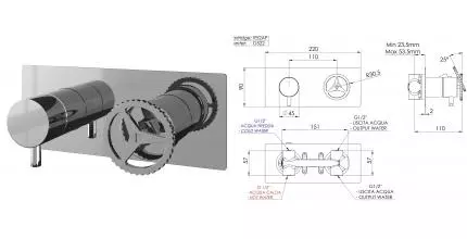 Смеситель для душа «Remer» Chrono CH93Z хром