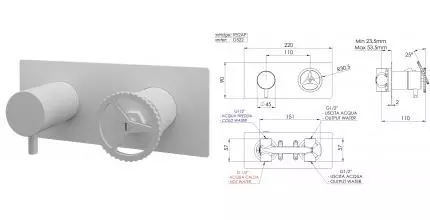 Смеситель для душа «Remer» Chrono CH93ZBO белый матовый