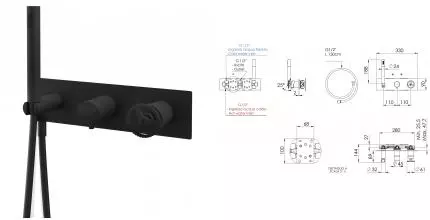 Смеситель для душа «Remer» Chrono CH97D3NO чёрный матовый
