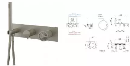 Смеситель для душа «Remer» Chrono CH97D3XV сталь