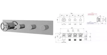Смеситель для душа «Remer» Chrono CH98D3 хром