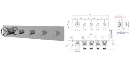 Смеситель для душа «Remer» Chrono CH98D4 хром