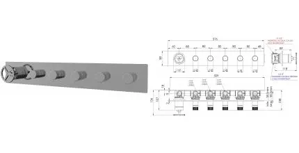 Смеситель для душа «Remer» Chrono CH98D5 хром
