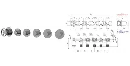 Смеситель для душа «Remer» Chrono CH98D5P хром