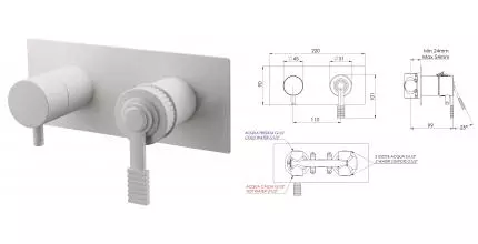 Смеситель для душа «Remer» Atelier AL92ZBO белый матовый