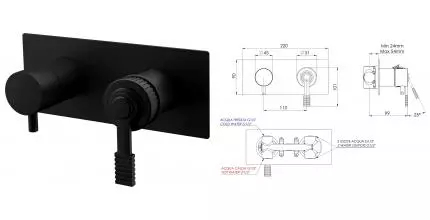 Смеситель для душа «Remer» Atelier AL92ZNO чёрный матовый