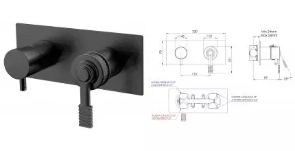 Смеситель для душа «Remer» Atelier AL93ZCFP брашированный чёрный хром Смеситель для душа «Remer» Atelier AL93ZCFP брашированный чёрный хром