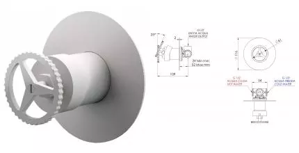 Смеситель для душа «Remer» Chrono CH30LBO белый матовый