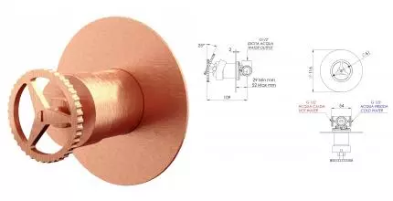 Смеситель для душа «Remer» Chrono CH30LRP брашированная медь