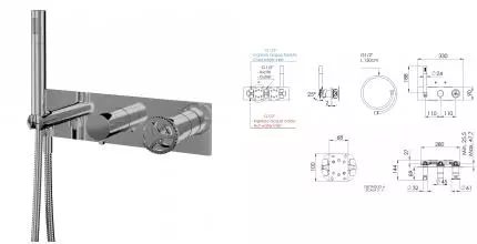 Смеситель для душа «Remer» Chrono CH97D2 хром