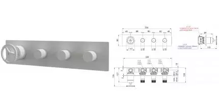 Смеситель для душа «Remer» Chrono CH98D3PBO белый матовый
