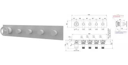 Смеситель для душа «Remer» Chrono CH98D4BO белый матовый