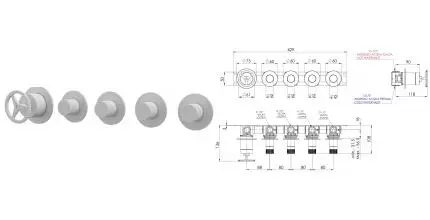 Смеситель для душа «Remer» Chrono CH98D4PBO белый матовый