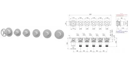 Смеситель для душа «Remer» Chrono CH98D5PBO белый матовый