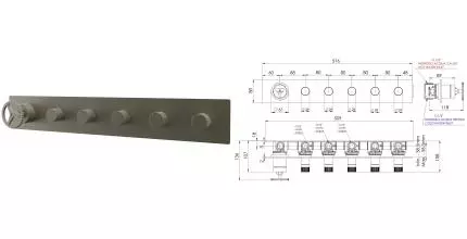 Смеситель для душа «Remer» Chrono CH98D5XV сталь Смеситель для душа «Remer» Chrono CH98D5XV сталь