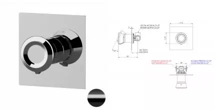 Смеситель для душа «Remer» Element ET30QCFP брашированный чёрный хром