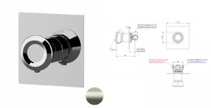 Смеситель для душа «Remer» Element ET30QXV сталь
