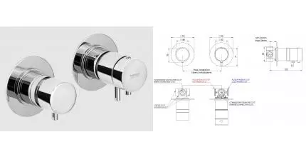 Смеситель для душа «Remer» XT96D3 с термостатом хром Смеситель для душа «Remer» XT96D3 с термостатом хром