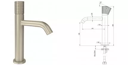 Смеситель для раковины «Remer» Celebrity CEC12AXV сталь