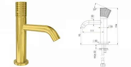 Смеситель для раковины «Remer» Celebrity CEC12DO золото