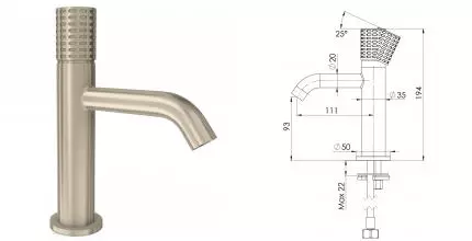 Смеситель для раковины «Remer» Celebrity CEC12XV сталь