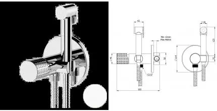 Смеситель с гигиеническим душем «Remer» Celebrity CEC65WBO белый матовый