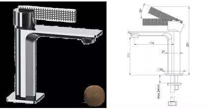 Смеситель для раковины «Daniel» Club ANC606NOIL масляная бронза Смеситель для раковины «Daniel» Club ANC606NOIL масляная бронза