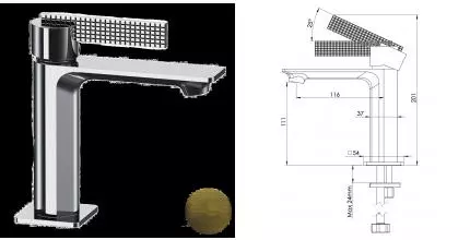 Смеситель для раковины «Daniel» Club ANC606NOM состаренная матовая латунь Смеситель для раковины «Daniel» Club ANC606NOM состаренная матовая латунь