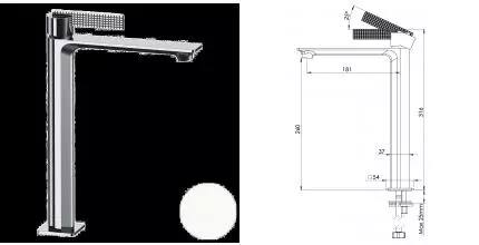 Смеситель для раковины «Daniel» Club ANC607B14 белый матовый