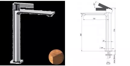 Смеситель для раковины «Daniel» Club ANC607B64 состаренная медь Смеситель для раковины «Daniel» Club ANC607B64 состаренная медь