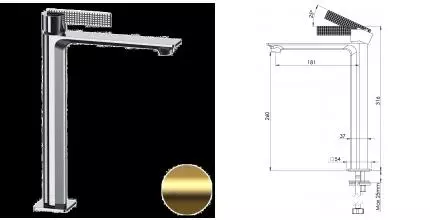Смеситель для раковины «Daniel» Club ANC607BDP брашированное золото