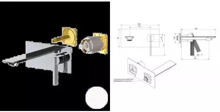 Внешняя часть смесителя «Daniel» Club ANC632KB14 белая матовая