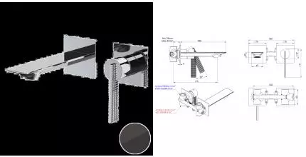 Смеситель для раковины «Daniel» Club ANC632PCF чёрный хром Смеситель для раковины «Daniel» Club ANC632PCF чёрный хром