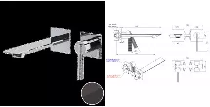 Смеситель для раковины «Daniel» Club ANC632PLCF чёрный хром Смеситель для раковины «Daniel» Club ANC632PLCF чёрный хром