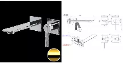 Смеситель для раковины «Daniel» Club ANC632PLDO золото Смеситель для раковины «Daniel» Club ANC632PLDO золото