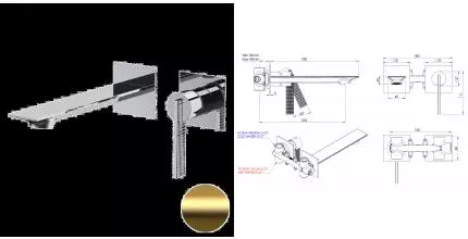 Смеситель для раковины «Daniel» Club ANC632PLDP брашированное золото Смеситель для раковины «Daniel» Club ANC632PLDP брашированное золото