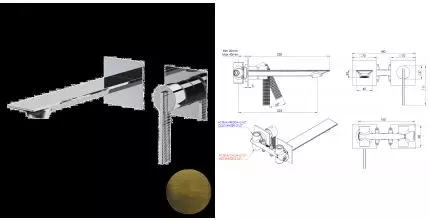 Смеситель для раковины «Daniel» Club ANC632PLOM состаренная матовая латунь