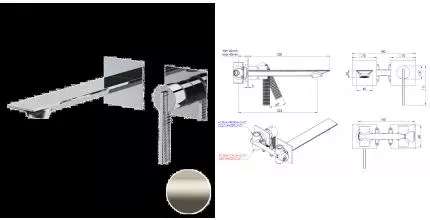 Смеситель для раковины «Daniel» Club ANC632PLXV сталь