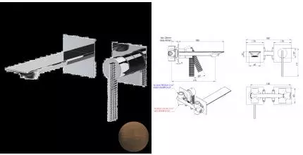 Смеситель для раковины «Daniel» Club ANC632POIL масляная бронза Смеситель для раковины «Daniel» Club ANC632POIL масляная бронза