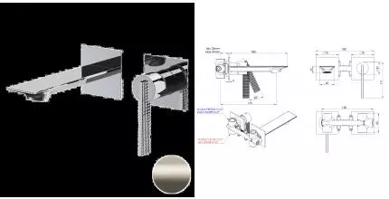 Смеситель для раковины «Daniel» Club ANC632PXV сталь