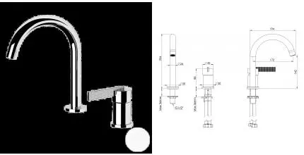 Смеситель для раковины «Daniel» Club ANC65514 белый матовый