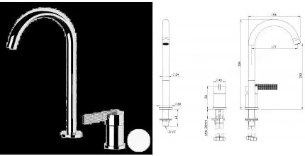 Смеситель для раковины «Daniel» Club ANC655L14 белый матовый Смеситель для раковины «Daniel» Club ANC655L14 белый матовый