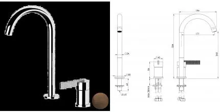 Смеситель для раковины «Daniel» Club ANC655LOIL масляная бронза Смеситель для раковины «Daniel» Club ANC655LOIL масляная бронза