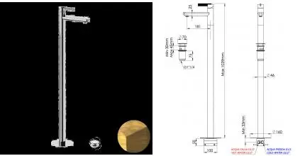 Смеситель для раковины «Daniel» Club ANC68863 с донным клапаном состаренная латунь