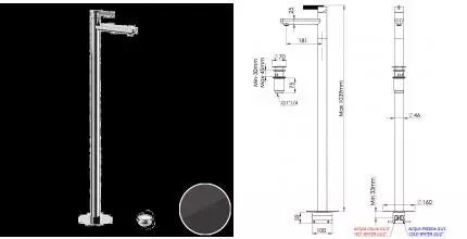 Смеситель для раковины «Daniel» Club ANC688CF с донным клапаном чёрный хром Смеситель для раковины «Daniel» Club ANC688CF с донным клапаном чёрный хром