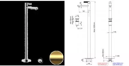 Смеситель для раковины «Daniel» Club ANC688DP с донным клапаном брашированное золото Смеситель для раковины «Daniel» Club ANC688DP с донным клапаном брашированное золото