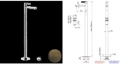 Смеситель для раковины «Daniel» Club ANC688SM с донным клапаном латунь сан-марко