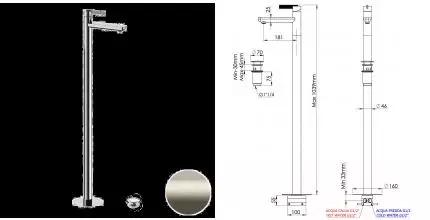 Смеситель для раковины «Daniel» Club ANC688XV с донным клапаном сталь Смеситель для раковины «Daniel» Club ANC688XV с донным клапаном сталь