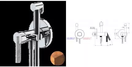 Смеситель с гигиеническим душем «Daniel» Club ANC645BP4DC64 состаренная медь Смеситель с гигиеническим душем «Daniel» Club ANC645BP4DC64 состаренная медь